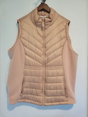 Women's Maurices Quilted Vest, Blush Pink, 3X
